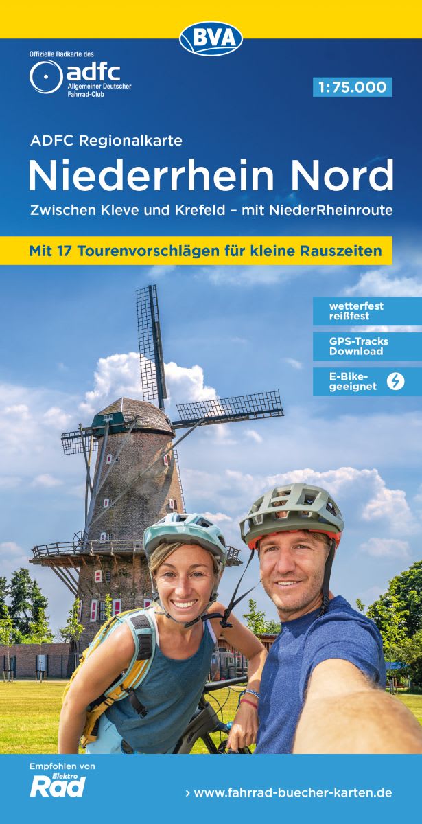 Radkarte: ADFC-Regionalkarte Niederrhein Nord